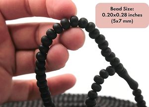 1000 Beaded Matt Black Olive Wood Tasbih Tasbeeh with Counter Misbaha <b>Islamic</b> <b>Gift</b> Tasbih Prayer Beads Tesbih 5x7 mm for Dhikr - Product Image 3