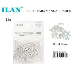 Perle artigianali Ilan 4-8mm bianche per manualidades 12g - Product Image 3