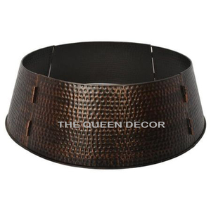 Modern Christmas <b>Metal</b> Tree <b>Collar</b> and Xmas Tree Skirt Blank Sublimation Christmas Tree Base Cover Decorations - Product Image 3