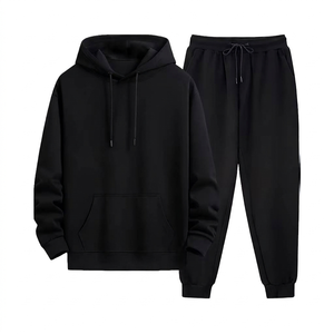 Conjunto Deportivo Informal de Invierno para Hombre con Capucha, Traje de Entrenamiento de Algodón Ecológico Personalizable para Correr - Product Image 2