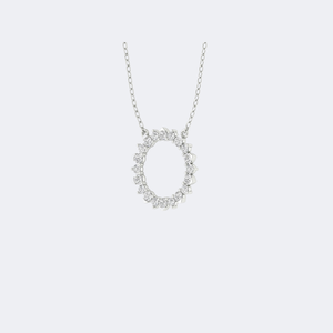 Collar con Colgante Circular de Diamantes Redondos de 1.80CTW con Engaste de Garras - Product Image 5