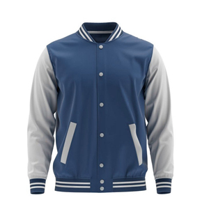 Veste bomber sportive pour homme, noire, style color block, col montant, boutons pression, manches contrastées, automne - Product Image 4