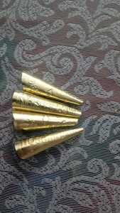 Conos de Latón Repujado Hechos a Mano, Accesorios de Campanas Tribales, Conos Metálicos con Acabado Vintage para Joyería y Decoración - Product Image 5