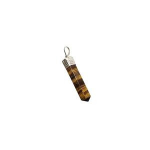 Colgante de Ojo de Tigre en Forma de Lápiz, Joyería Unisex Hindú Religiosa con Forma Hexagonal para Regalo - Product Image 1