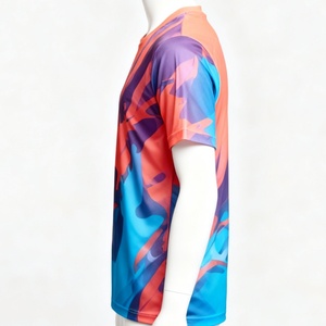 Camiseta de Manga Corta de Alta Visibilidad para Hombre, Color Naranja, Tejido Ligero, Secado Rápido, Transpirable, 100% Poliéster, para Caza y Entrenamiento al Aire Libre - Product Image 4