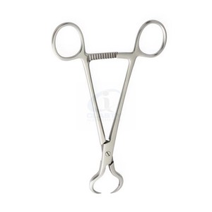 Forceps de Lewin Premium pour la perforation vertébrale, en acier inoxydable de qualité chirurgicale, à mâchoires courbées dentelées pour la préhension et la réduction osseuse - Product Image 1