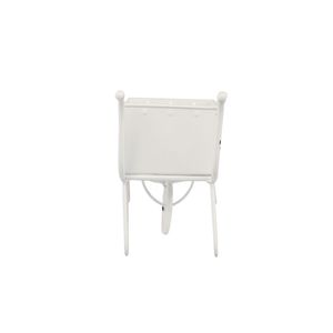Fioriera Decorativa in Metallo Bianco Stile Carriola Anticata 11.5x4x7 Pollici, Attraente Vaso da Tavolo e Decorazione per Piante - Product Image 5