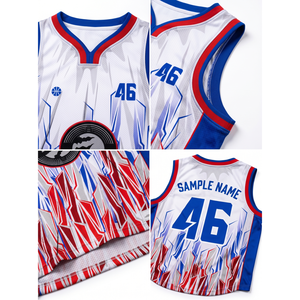 Maillot de basketball sans manches 100 % polyester personnalisé par sublimation, uniforme d'été pour équipes amateur et semi-professionnelles, OEM disponible - Product Image 4