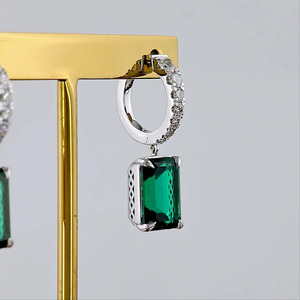Boucles d'oreilles pendantes en diamant de laboratoire Vivid, or 10K 14K 18K plaqué rhodium, bijoux de luxe pour cadeau de mariage - Product Image 3