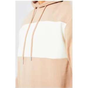 Sudadera con capucha OEM personalizada en color marrón claro y blanco para hombre, de alta calidad, precio bajo, tamaño y logotipo personalizados, nueva sudadera con capucha para hombre. - Product Image 4