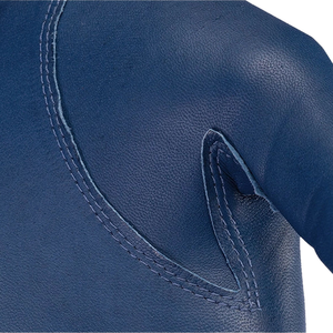 Guante de golf de PU, antideslizante, con correa de muñeca ajustable, transpirable, perforado, para deportes al aire libre, azul - Product Image 6