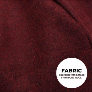 Gorro Escocés Personalizado Color Borgoña con Pompón, Gorro de Lana, Gorro de Clan de las Tierras Altas, Venta al Por Mayor - Product Image 5