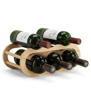 Porte-bouteilles et supports à vin en bois de bambou, fabrication sur mesure OEM, vente en gros |   Aqdus Saleem Inde - Product Image 1