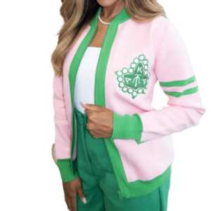 Custom Logo AKA Varsity Style <b>Cardigan</b> Sorority Fraternity Men's College Winter Embroidered Regular Sleeve V-neck <b>Thick</b> - Product Image 1