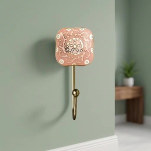 Vintage Ceramic + Metal Eco-Friendly Waterproof Adjustable <b>Wall</b> Hook Self-Adhesive Installation <b>for</b> <b>Clothing</b> Bathroom Bedroom - Product Image 3