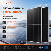 Panneau solaire photovoltaïque Mersin Stock Aiko STELLAR à double vitrage 780W 790W 800W avec cadre noir