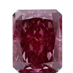 Diamante Cultivado en Laboratorio, Corte Esmeralda, Claridad VVS, Color Rosa Intenso, Certificado IGI, para Joyería, Anillo de Compromiso - Product Image 1