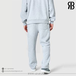 Sudadera con Capucha Gris con Cierre para Hombre Rubabull, Pantalones Deportivos de Felpa Francesa de Algodón, Ropa Casual de Otoño Unisex Personalizable - Product Image 5