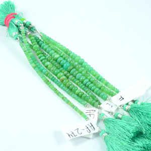 Cuentas de piedras preciosas con forma de Rondelle suave de crisoprasa Africana Natural de primera calidad para hacer joyas de regalo de la mejor calidad - Product Image 3