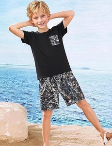 Fashion Men Summer Casual Terry Fabric T-Shirt Shorts <b>Set</b> Quick Dry Breathable Cotton/Polyester Customized Colors Custom Size - Product Image 5