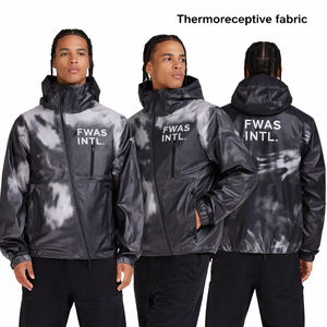 Chaqueta Deportiva Ligera Impermeable con Capucha, Ecológica, Geométrica, Delgada, de Poliéster, para Entrenamiento de Fútbol, con Parches, para Hombre - Product Image 5