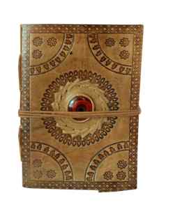 Diario de cuero de fantasía |   Cuaderno Ojo de Dragón Rojo |   Diario de Escritura Estilo Vintage |   Diario inspirado en un libro de hechizos | - Product Image 3