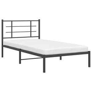 Base de Cama Doble Moderna en Acero con Recubrimiento en Polvo Negro, Camas Metálicas Elegantes - Product Image 4