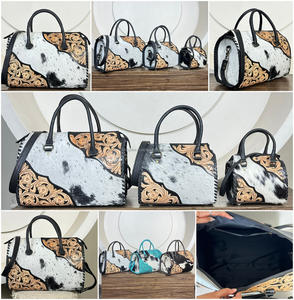 กระเป๋าหนังวัวแท้ลายดอกไม้สไตล์ตะวันตก งานแฮนด์เมด สำหรับงาน March Expo  รับผลิตแบบ OEM ODM ขายส่ง - Product Image 3