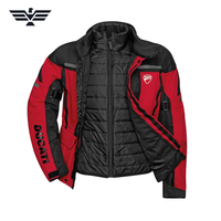 Combinaison de moto Ducati pour homme, rouge et noir, imperméable, coupe-vent, manches longues, 300g, personnalisable, % polyester, équipement de conduite hivernale