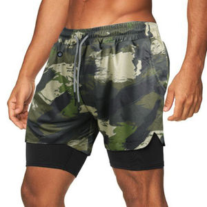 Pantalones Cortos Deportivos de Poliéster para Hombre, con Logotipo Personalizado, para Gimnasio, Fitness, Running, Última Moda - Product Image 2