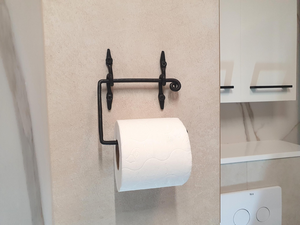 Portarrollos de Papel Higiénico de Metal Negro, Forjado a Mano, Minimalista, para Montar en la Pared, Soporte Rústico para Papel Higiénico, Accesorio para Baño - Product Image 6