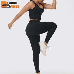 Nueva Ropa de Yoga, Ropa Deportiva para Gimnasio, Conjuntos de Fitness, Leggings de Cintura Media para Mujer, Conjuntos de Yoga de 2 Piezas, Ecológicos, de Nailon Reciclado - Product Image 6