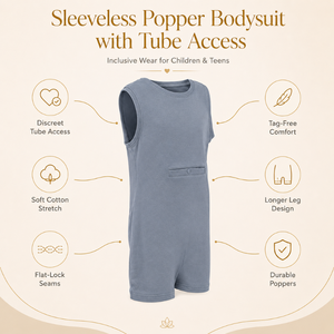 Combinaison unisexe Popper |   Manches longues spéciales pour enfants, sans manches, en coton extensible, respirantes, adaptées aux sens, faciles à enfiler - Product Image 5