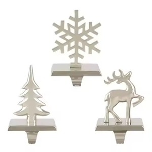 Premium Metal <b>Stocking</b> Hook Decorative Christmas Accessory for Holiday Styling - Product Image 2