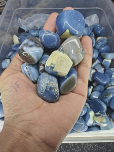 ขายส่งหินอาเกตธรรมชาติ ขัดเงาคุณภาพสูง หินมีค่า สีเหลือง สีส้ม สีดำ หินบำบัดจากกูร์กาฏสถาน - Product Image 3