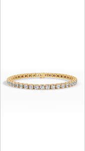 Sophisticated 7 Inch Elegant Round Cut Lab Grown <b>Diamond</b> Tennis Bracelet 10K Gold Luxury Fine <b>Jewelry</b> Wholesale Supplier - Product Image 5