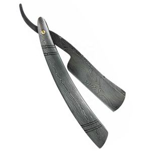 Rasoir droit en acier damassé fait à la main pour hommes pour le rasage de la gorge à la maison et au salon - Product Image 4