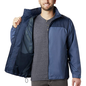 Windbreaker <b>Jacket</b> Water-Resistant Windproof with Stand Collar Zipper Closure Breathable 100% Original Nylon <b>Jacket</b> - Product Image 3