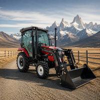 Tracteur agricole à roues 4x4 Vanguard 80HP avec cabine climatisée, forte pression hydraulique, capacité de levage élevée pour les projets d'agriculture moderne