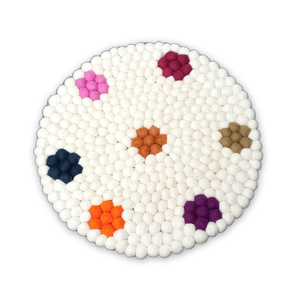 Tapis en feutre floral avec un magnifique motif floral - Product Image 1