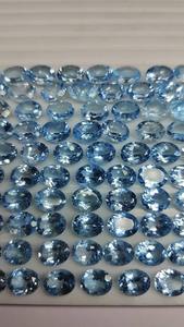 Topacio Azul Cielo AAA, Gema Redonda Facetada |   Piedras Sueltas Calibradas de 10mm–15mm para Joyería, Precio al por Mayor, Lote de Topacio - Product Image 3