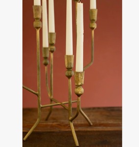 Brass Candelabra Five Arm Candle Holder Durable Home Decoration Modern <b>Table</b> Centerpiece - Product Image 5