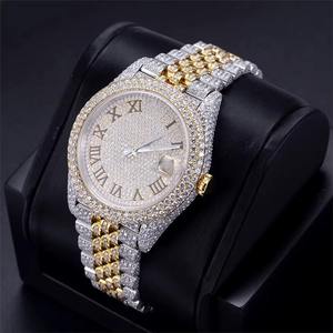 Reloj de Lujo Estilo Hip Hop con Diamantes de Imitación Moissanite para Hombre y Mujer - Product Image 3