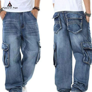 Jeans Cargo con Logotipo Personalizado, Jeans de Pierna Ancha Holgados, Pantalones con Múltiples Bolsillos, Ropa Urbana, Moda Hip Hop, Ropa Casual - Product Image 6