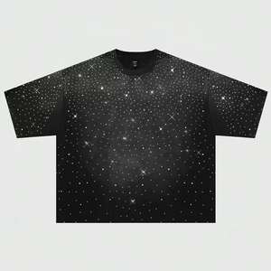 Camisetas con Estilo de Marca Personalizadas para Hombre, Camiseta con Transferencia de Diamantes de Imitación, Servicio OEM de Logotipo Personalizado para Camisetas con Diamantes de Imitación para Hombre - Product Image 1