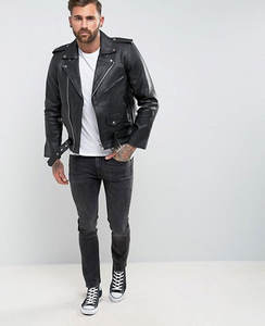 Chaqueta de cuero de alta calidad, fabricada profesionalmente para hombres, chaqueta de cuero transpirable con logotipo personalizado recién llegados, ajuste elegante - Product Image 4