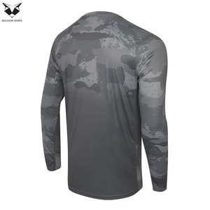 Camiseta de Pesca Profesional de Cuello Redondo, Tallas Grandes, Secado Rápido, Protección UPF 50, Ligera, Manga Larga, Protección Solar, para Actividades al Aire Libre - Product Image 2