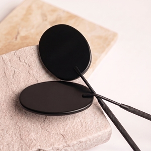 Miroir d'inspection ovale pour extensions de cils, miroir de visualisation des cils, outil professionnel en acier inoxydable mat de qualité supérieure, verre anti-buée à large champ de vision - Product Image 1