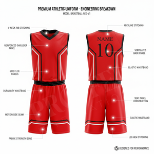Uniforme d'entraînement de basketball personnalisé avec impression par transfert thermique et short – Fabricant OEM/ODM de vêtements de sport et uniformes d'entraînement athlétique - Product Image 2