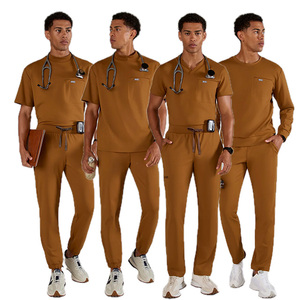 New Autumn Winter Unisex Medical Uniform <b>Scrub</b> Sets Breathable Polyester Woven Fabric <b>Plus</b> <b>Size</b> Printed OEM Hospital Nurses - Product Image 1